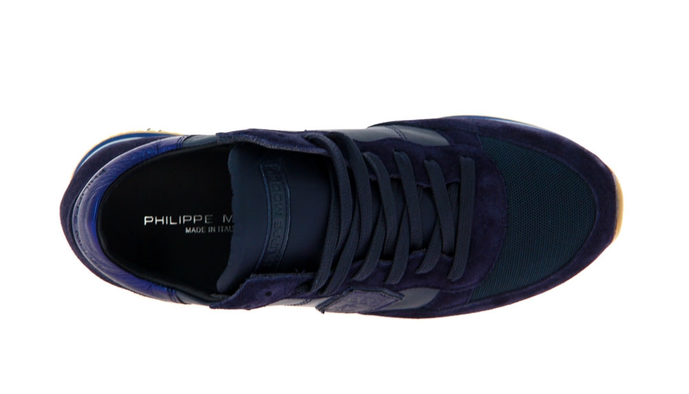 Philippe Model Sneaker TROPEZ HIGHER MONDIAL VEAU BLEU (37 )