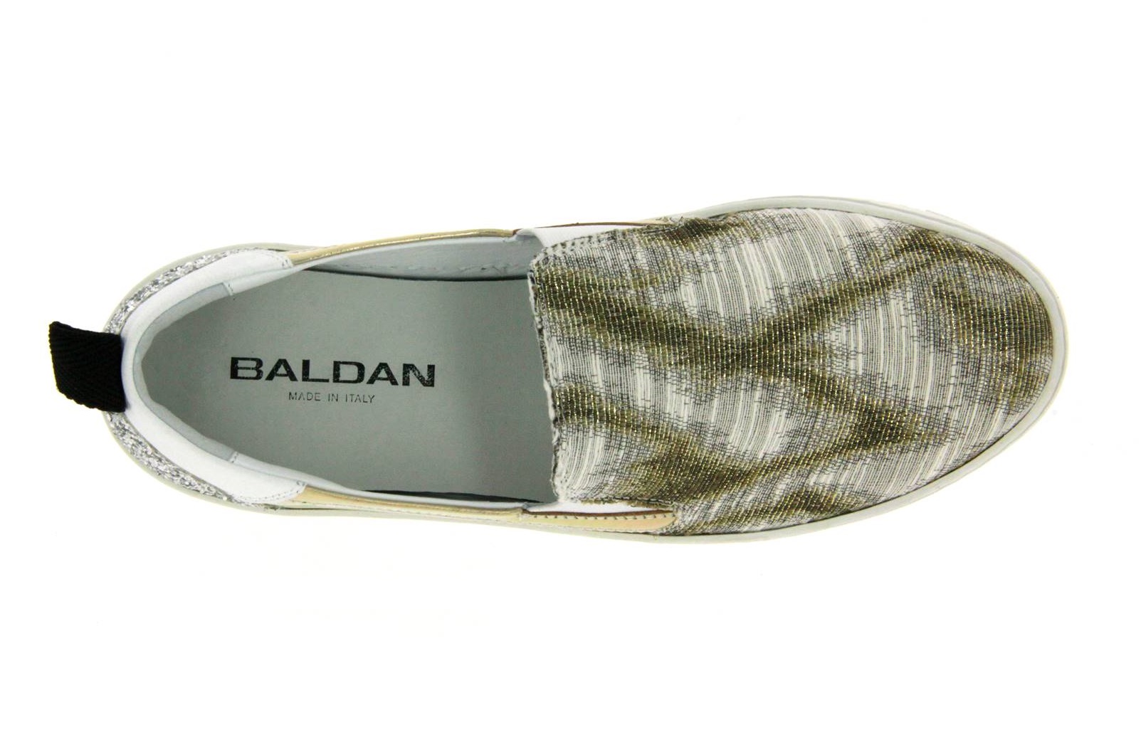 Baldan Slip- On TESSUTO DUAL BIANCO ORO COL.2  (38)