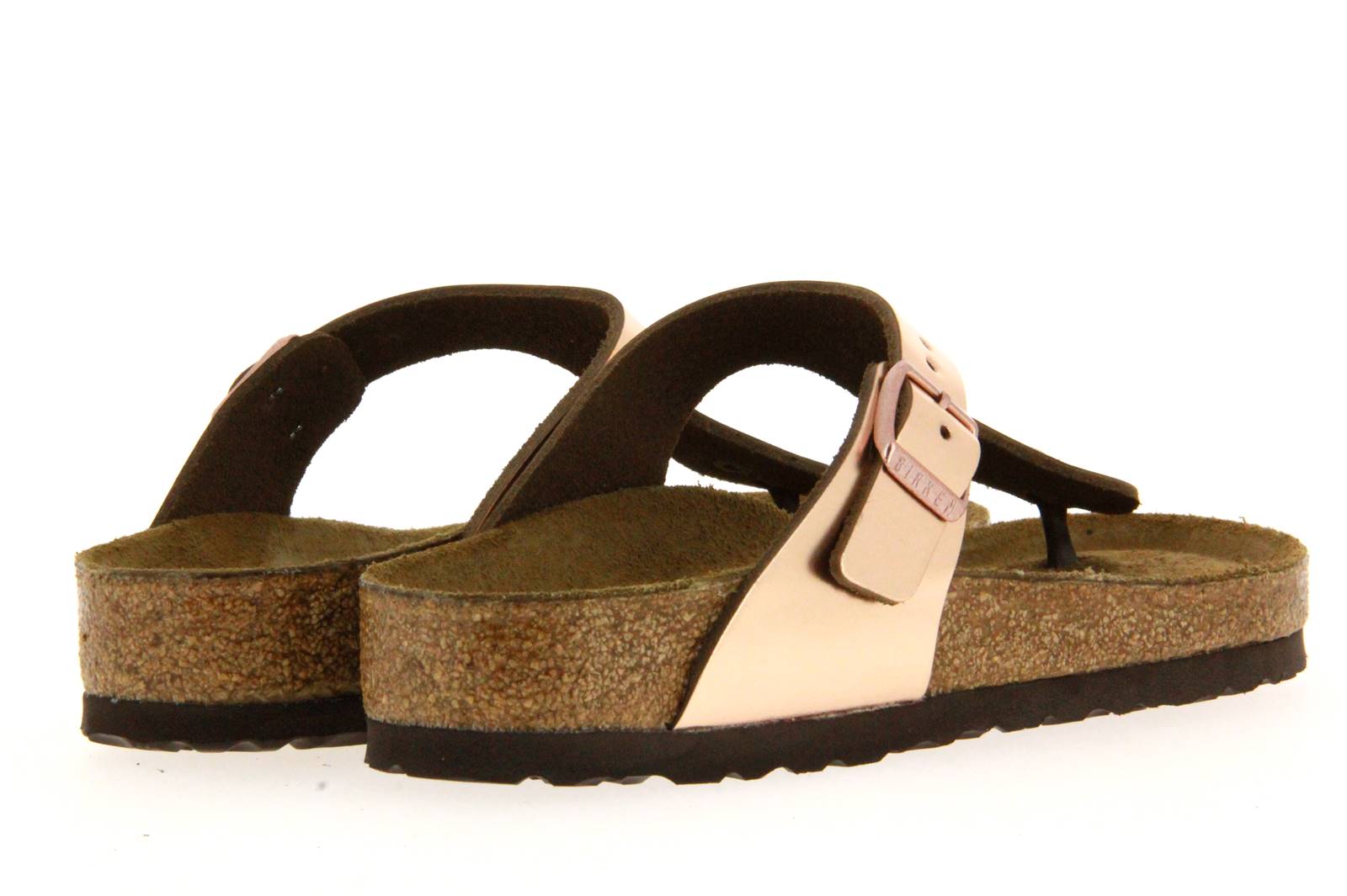 Birkenstock Pantolette GIZEH NORMAL NATURLEDER METALLIC COOPER (37 )