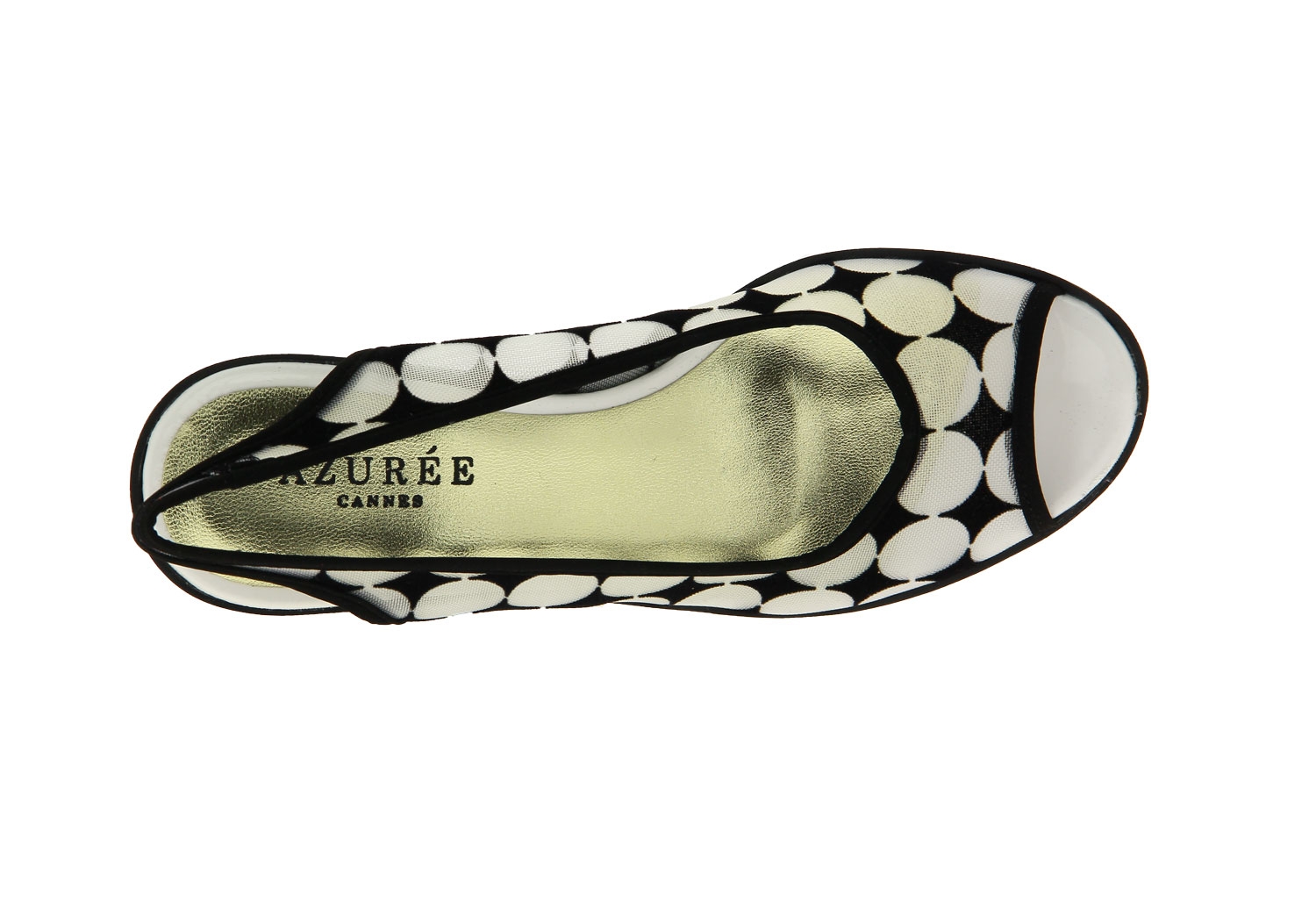 Azuree Cannes Keilsandale JONC 8BNB NYLANA ROUND VELOURS NOIR (37½)