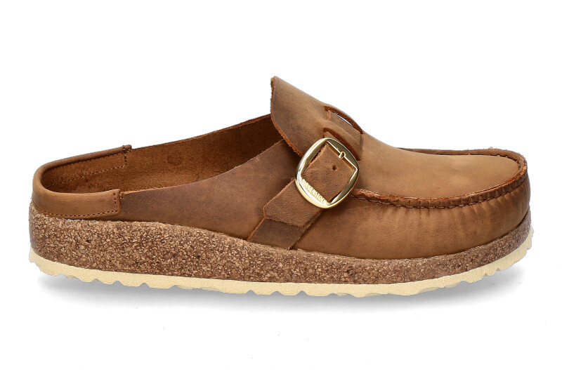 Birkenstock Damen-Clogs BUCKLEY SCHMAL- cognac