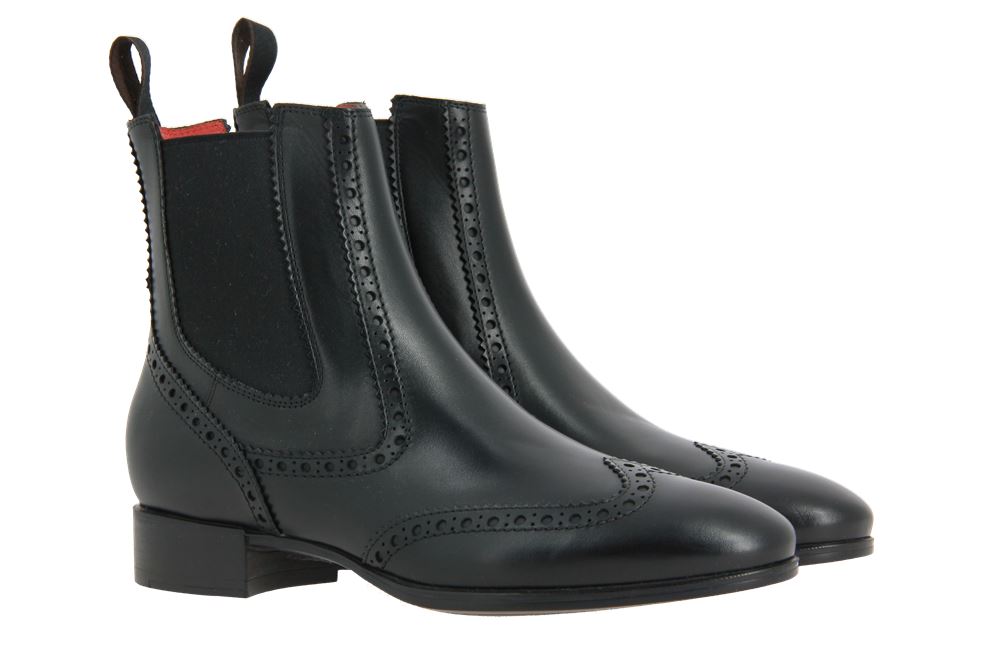 Santoni Chelsea Boots LEDER SCHWARZ (37 )