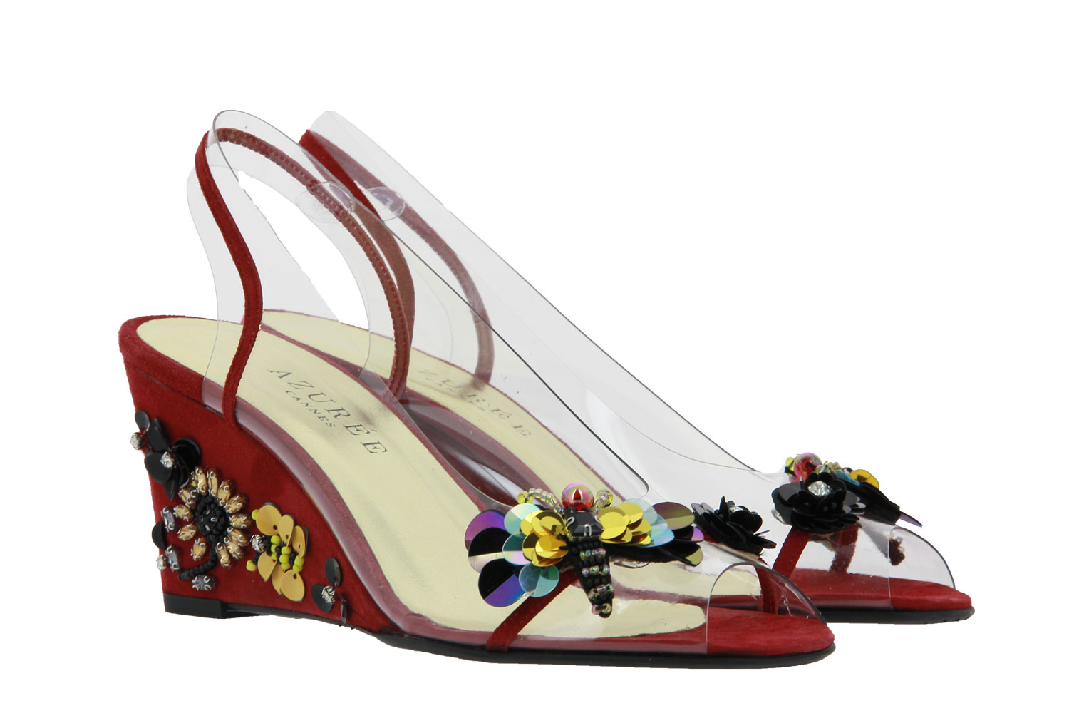 Azuree Keilsandale NANDIN VELOURS ROUGE (40)