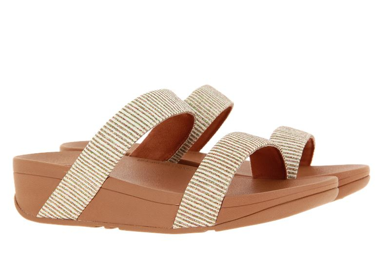 Fitflop Pantolette LOTTIE GLITTER STRIPE SLIDES STONE (41)