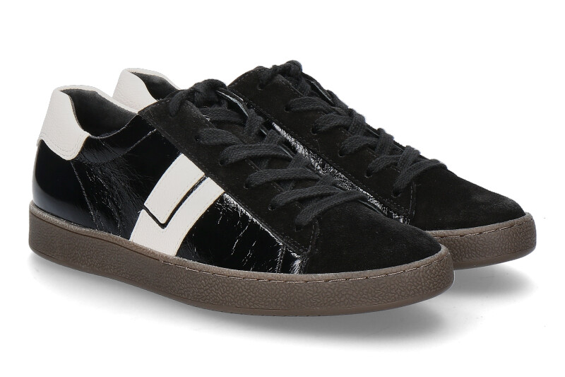 Paul Green Sneaker S. SUEDE/GLOSSY C.- black/schwarz