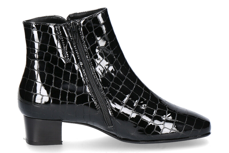 Hassia Stiefelette EVELYN CROCCOLACK SCHWARZ (42½) Hassia Stiefelette EVELYN CROCCOLACK SCHWARZ (42½)