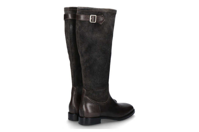 Dirndl + Bua Stiefel NEVADA ANTIKBOCK STRETCH ANTHRAZIT AHORN (38½)