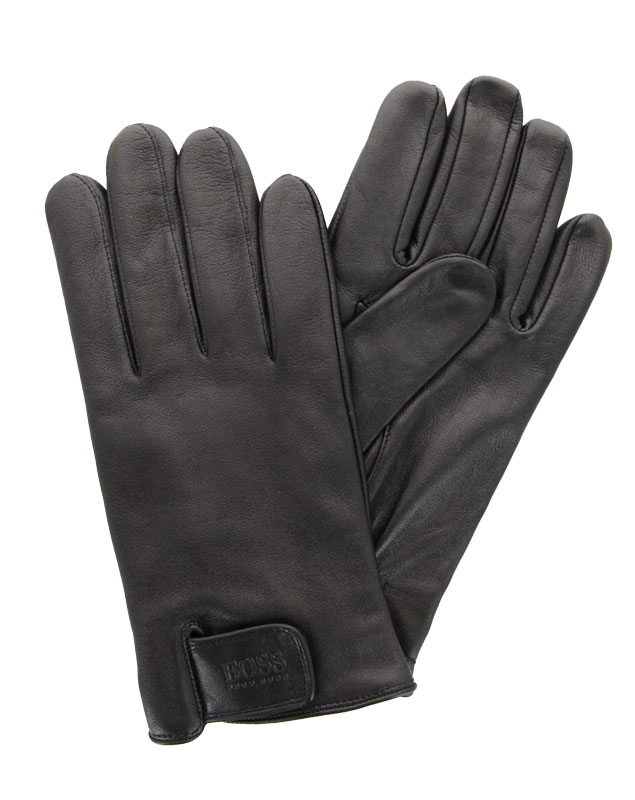 Hugo Boss Handschuhe HELKOP LAMMLEDER SCHWARZ (100)