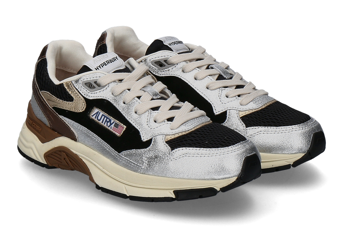 Autry Damen- Sneaker HYPERWAY LOW EM06- silber/ schwarz