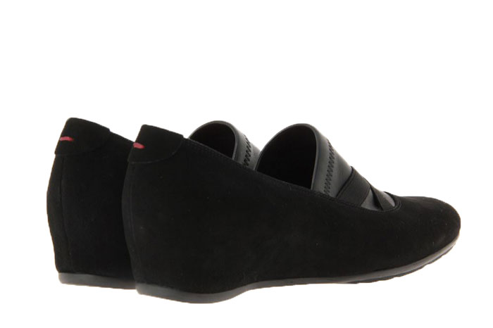 Pas de rouge Slipper GIPSY CAMOSCIO NERO NAPPA STREC (37 )