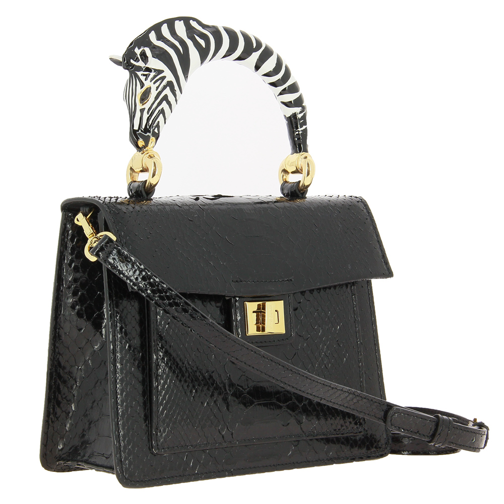 Silvano Biagini Tasche MELISSA NERO PITONE ZEBRA