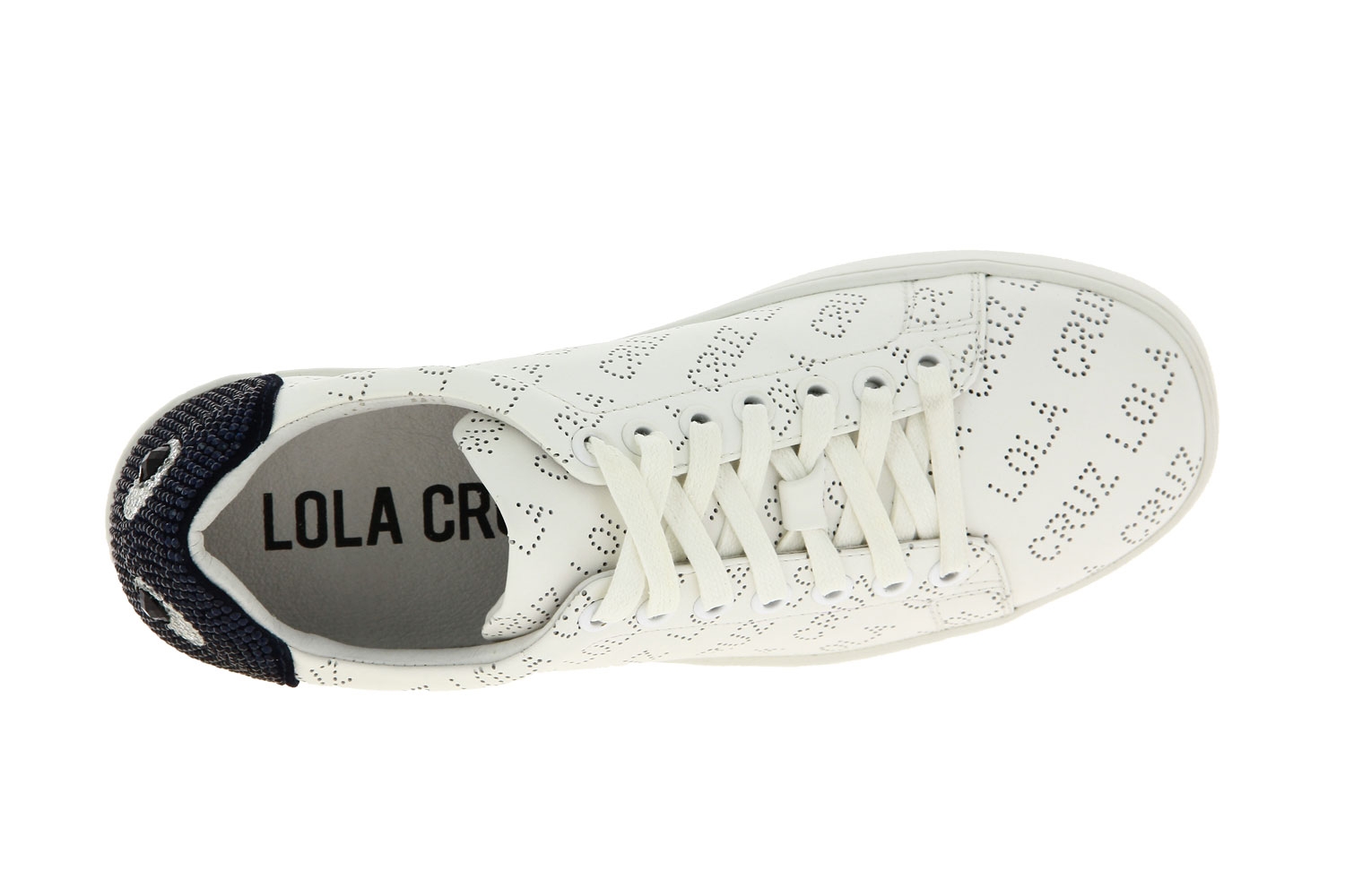 Lola Cruz Sneaker NAPPA WHITE BLUE MARINE (39)