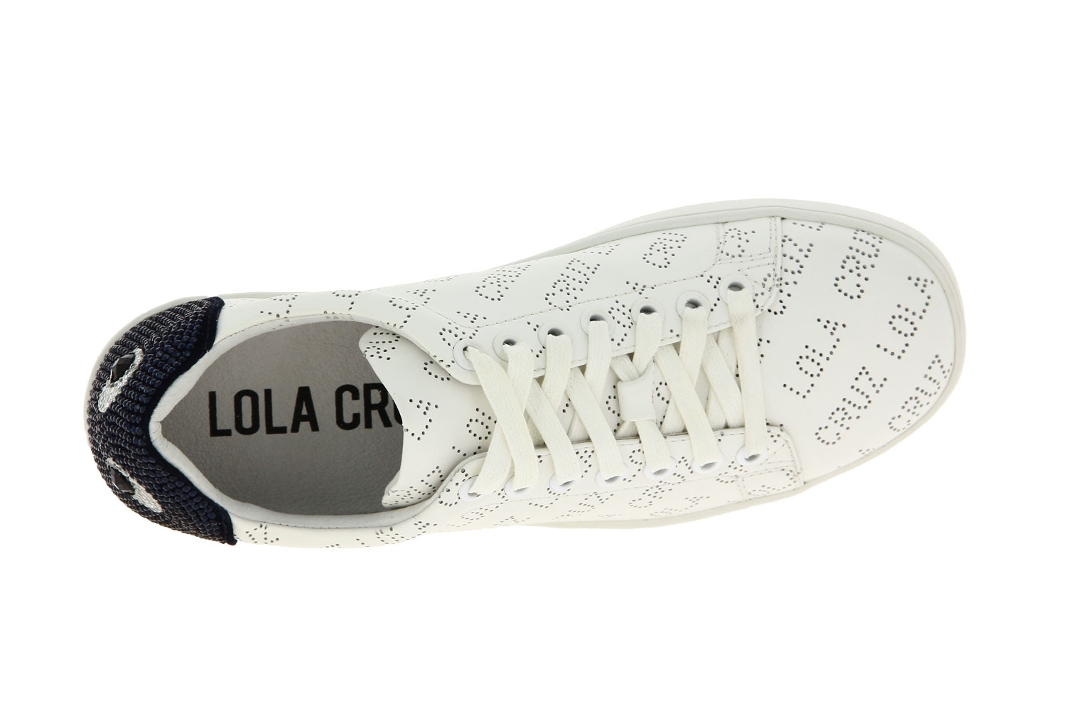 Lola Cruz Sneaker NAPPA WHITE BLUE MARINE (38)
