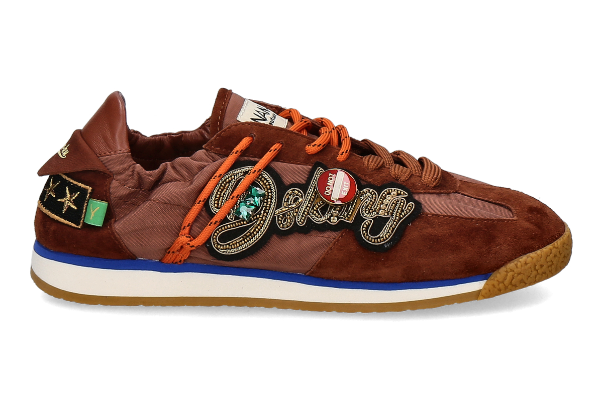 Nan-Ku Couture Damen- Sneaker EDX- coffee/ braun