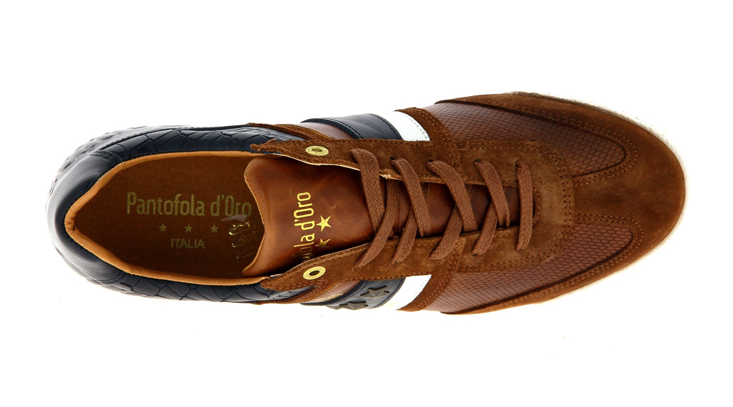 Pantofola d´Oro Sneaker IMOLA CROCCO UOMO LOW TORTOISE SHELL (41)