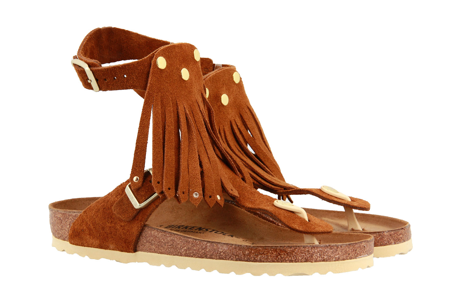 Birkenstock Sandale GIZEH HIGH NORMAL NUBUKLEDER MINK (41)