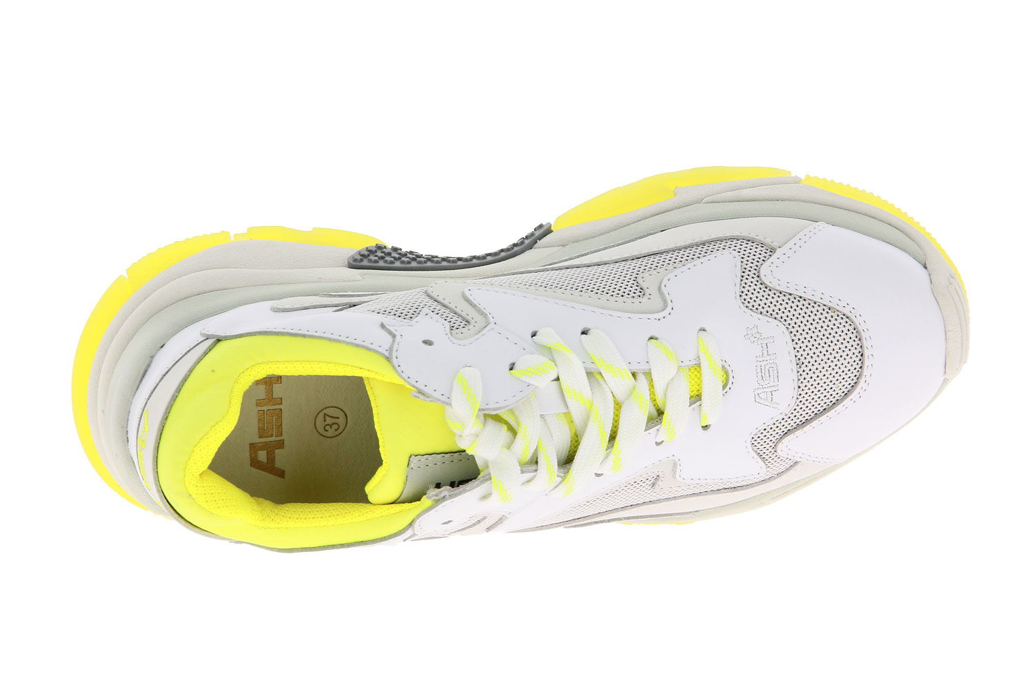 Ash Sneaker ADDICT WHITE YELLOW FLUO (37 )