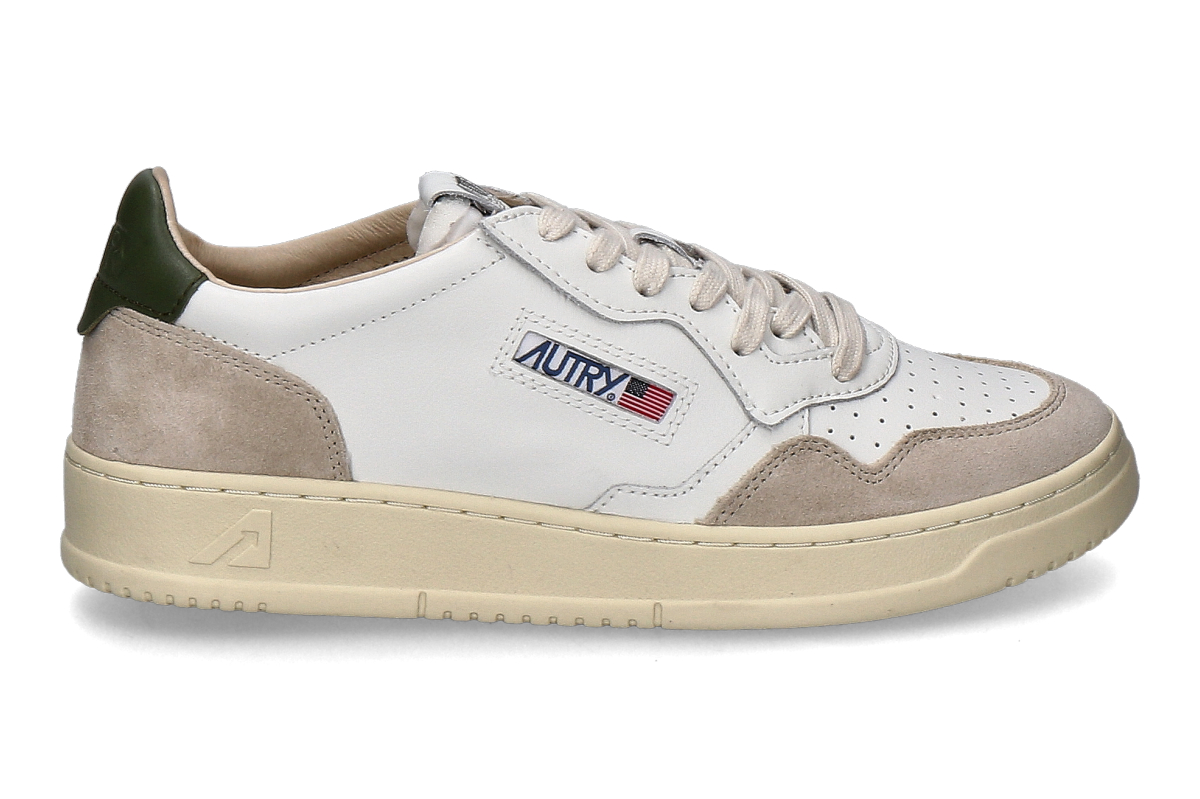 Autry Herren-Sneaker MEDALIST SUEDE LS17- white/ grün