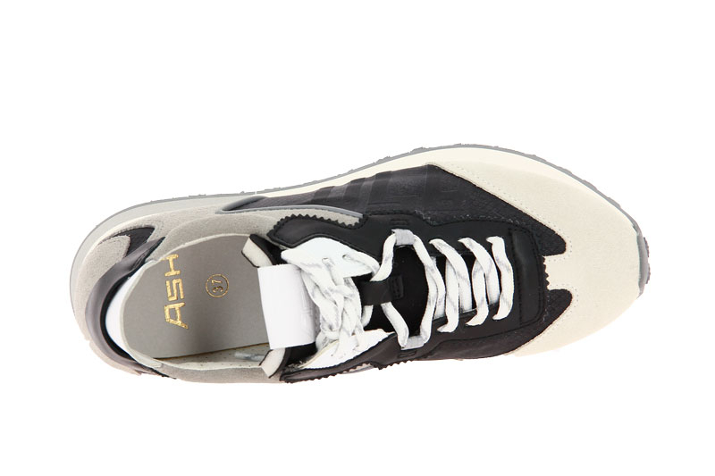 ASH Sneaker TIGER CALF SUEDE SALT BLACK WHITE (36)