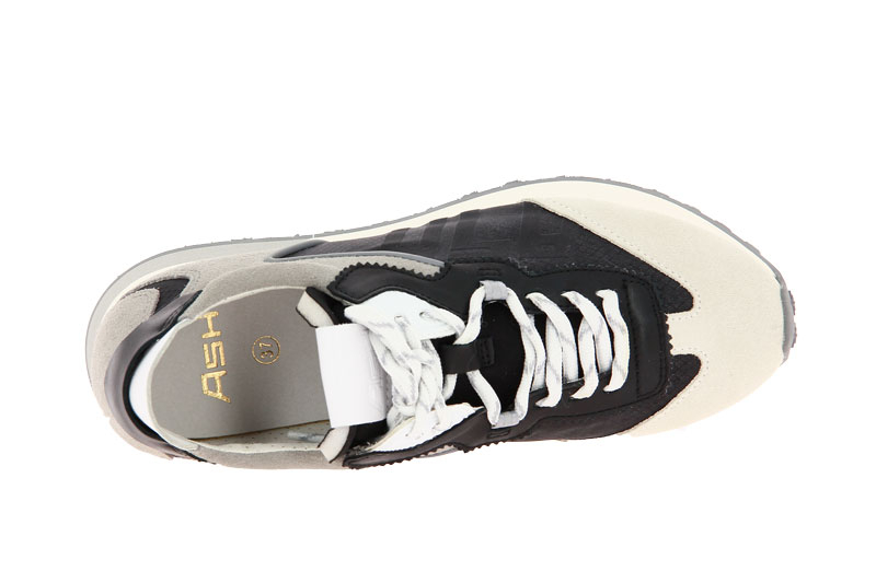 ASH Sneaker TIGER CALF SUEDE SALT BLACK WHITE (37 )