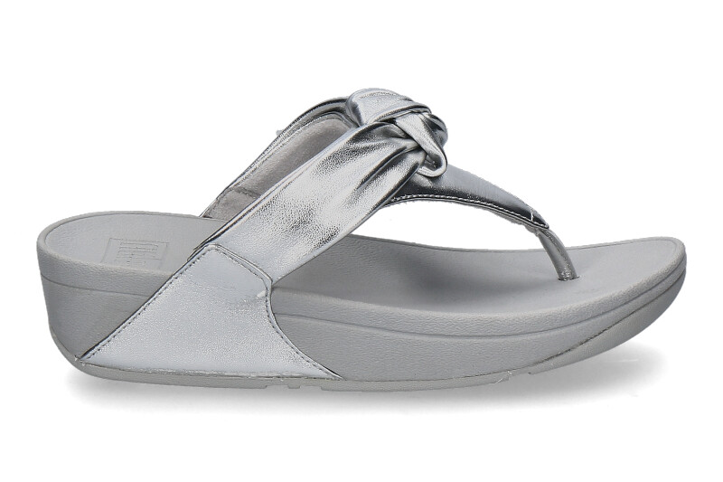Fitflop Zehentrenner TOE POST leather silver