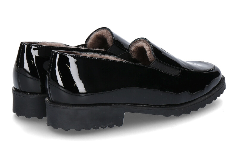 Brunate Slipper gefüttert DANY SOFTLACK NERO (39½)