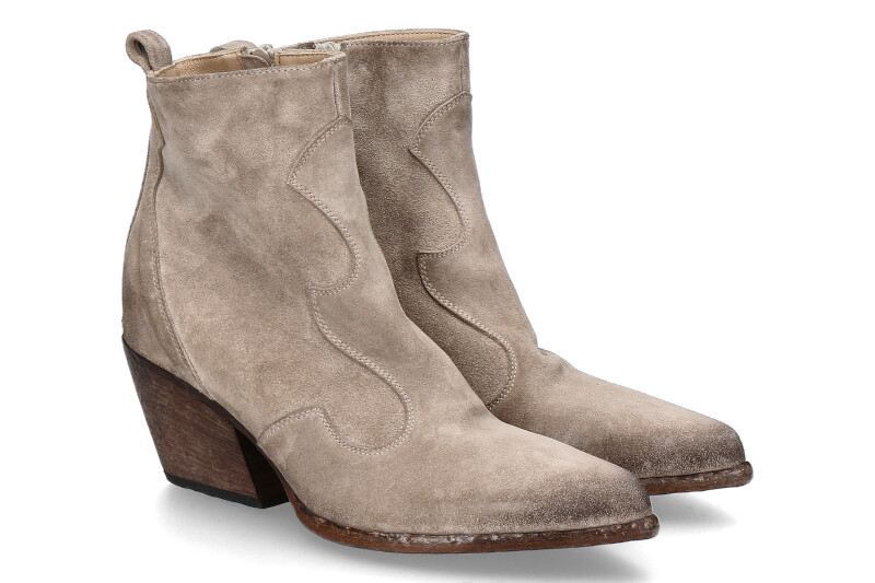 Elena Iachi Cowboy- Bootie VELOUR WASH- corda