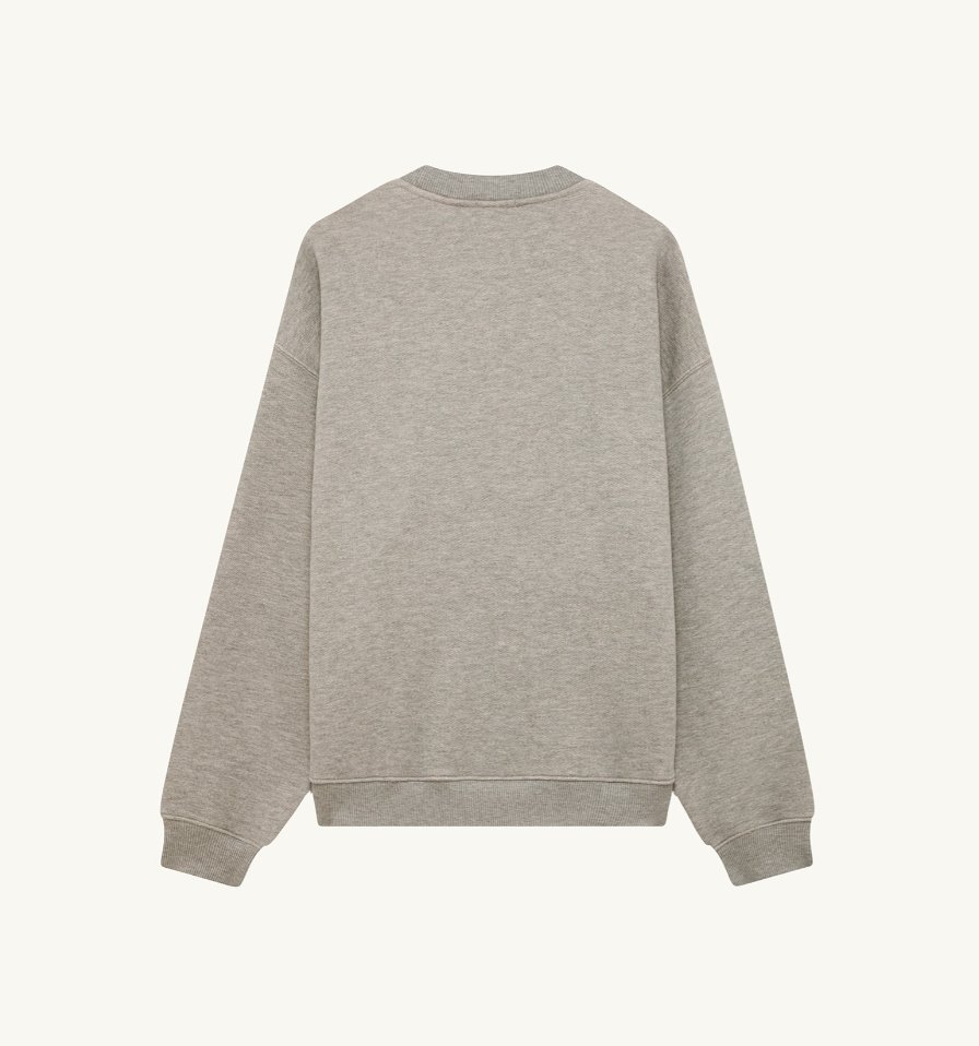 Autry Unisex- Sweatshirt DOUBLE LOGO- dunkelgrau meliert