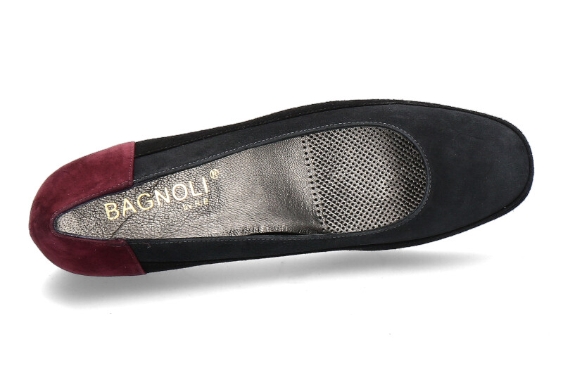 Bagnoli Slipper CAMOSCIO NERO ANTHRAZIT BORDO (38)