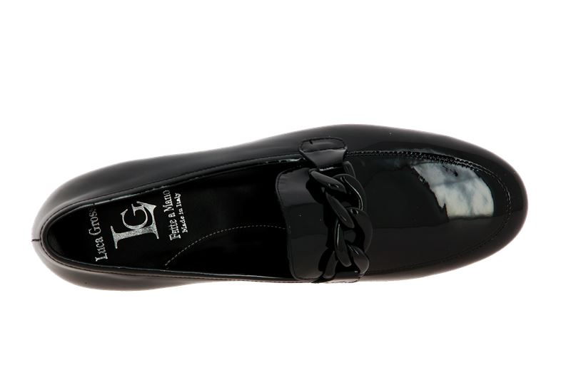 Luca Grossi Slipper CARRASCO VERNICE NERO (38½)