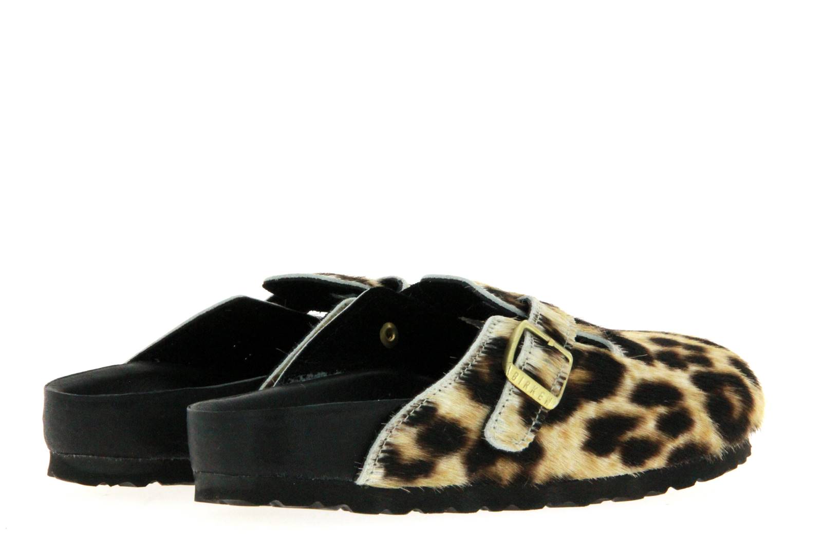 Birkenstock Clogs BOSTON SCHMAL FELL SNOW LEOPARD (38)