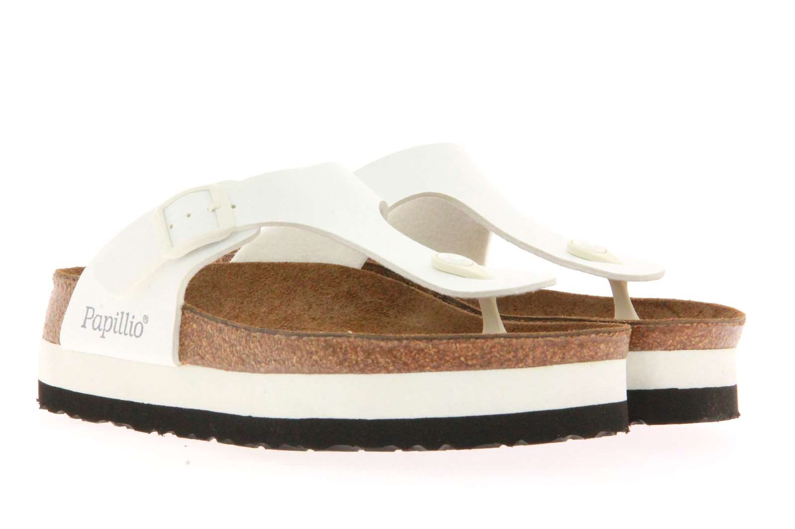 Papillio by Birkenstock Pantolette GIZEH NORMAL BIRKO-FLOR WHITE (41)