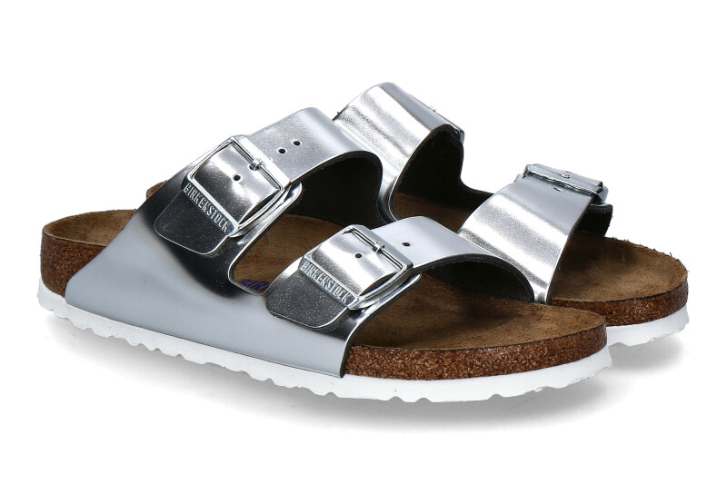 Birkenstock Pantolette ARIZONA SILVER SCHMAL (36) Birkenstock Pantolette ARIZONA SILVER SCHMAL (36)