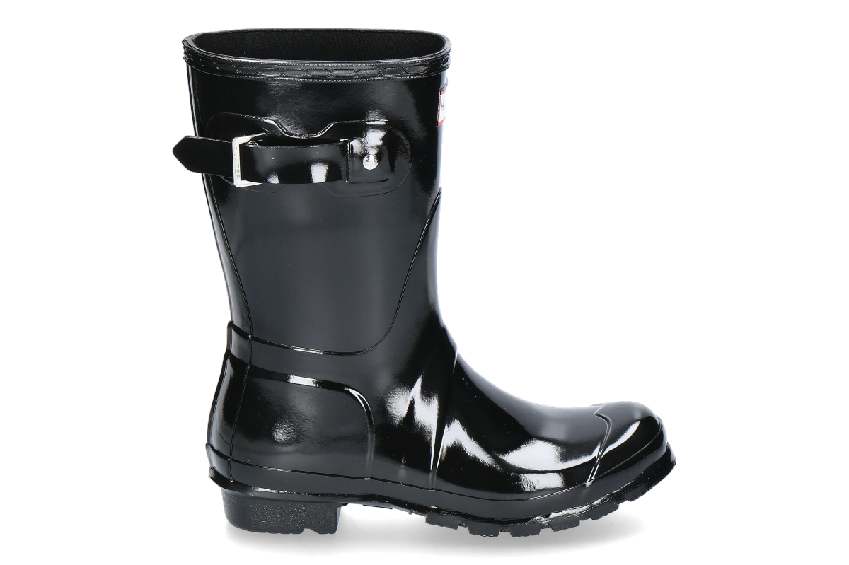 Hunter Damen- Regenstiefel ORIGINAL SHORT GLOSS BOOT- black_892000011_3