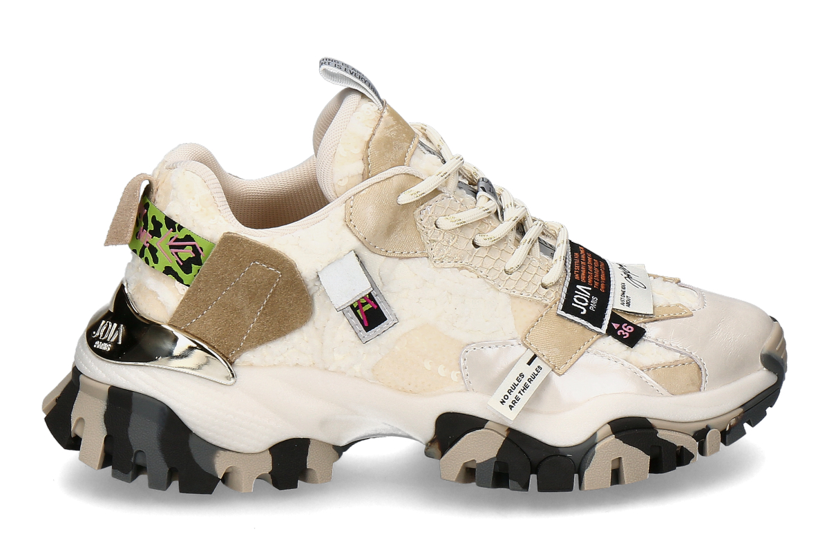 Joia Paris Damen- Sneaker LABEL- beige/ weiß