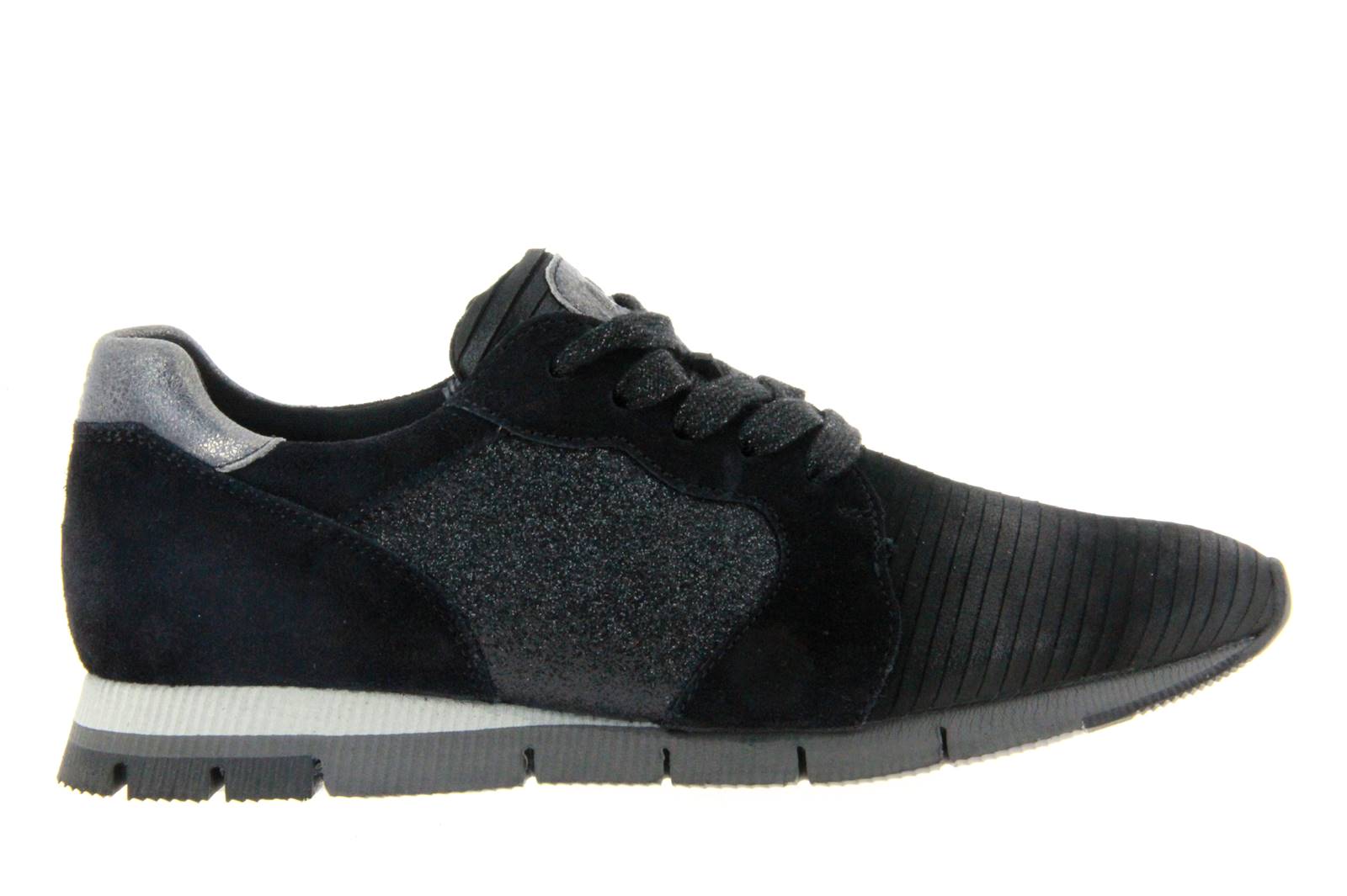 Paul Green Sneaker SLICED SUEDE GLITTER BLACK (37 )