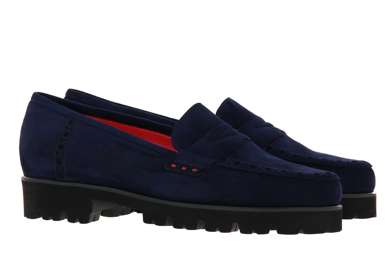 Pas de Rouge Slipper Marta Camoscio Blu (41)