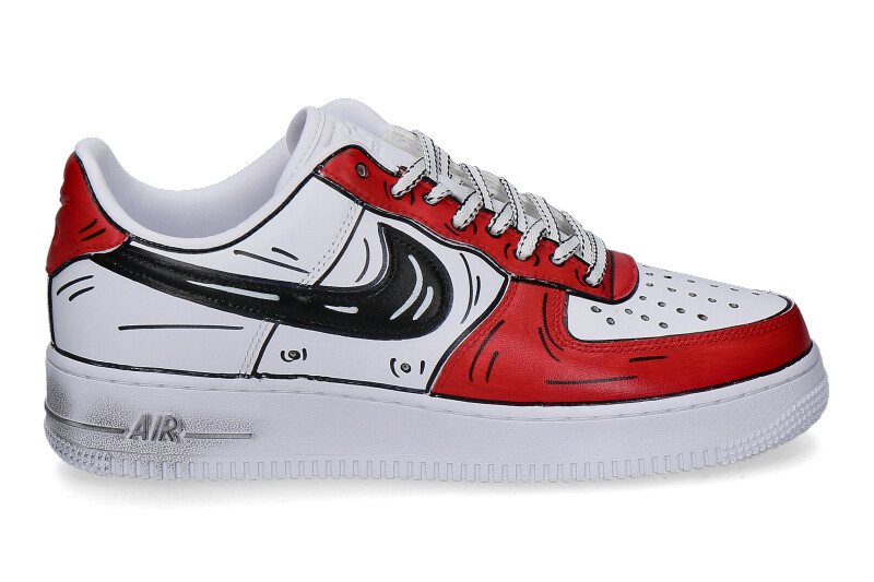 Nike Air Force 1 Sneaker by Ballo da Sola CARTOON rot/weiss