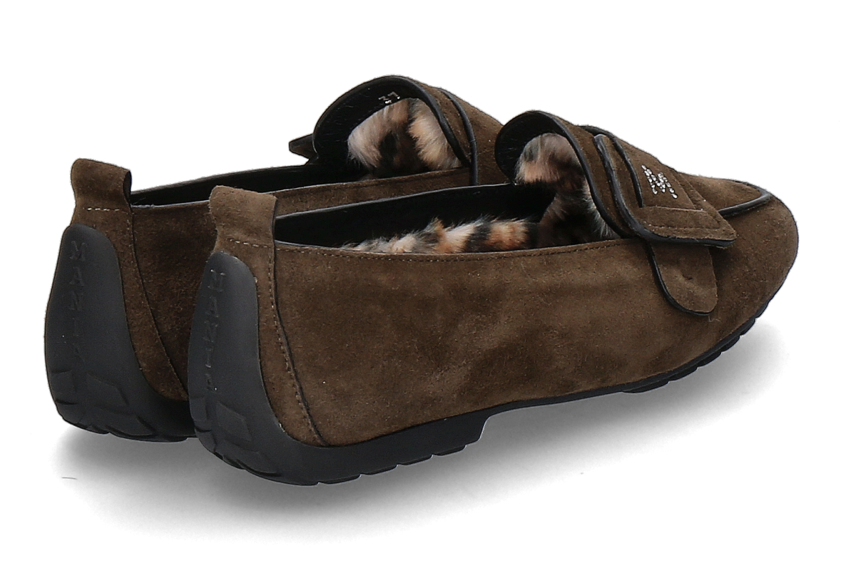 Mania Loafer gefüttert CAMOSCIO STRASS- khaki_221900446_2