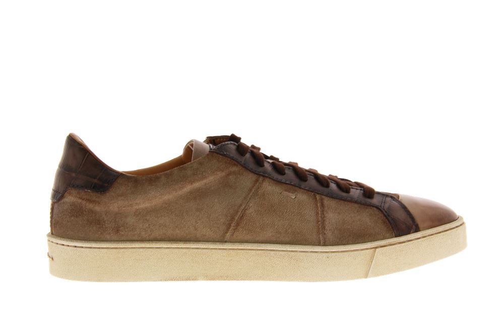 Santoni Sneaker CAMOSCIO TAUPE NAPPA MORO (42)