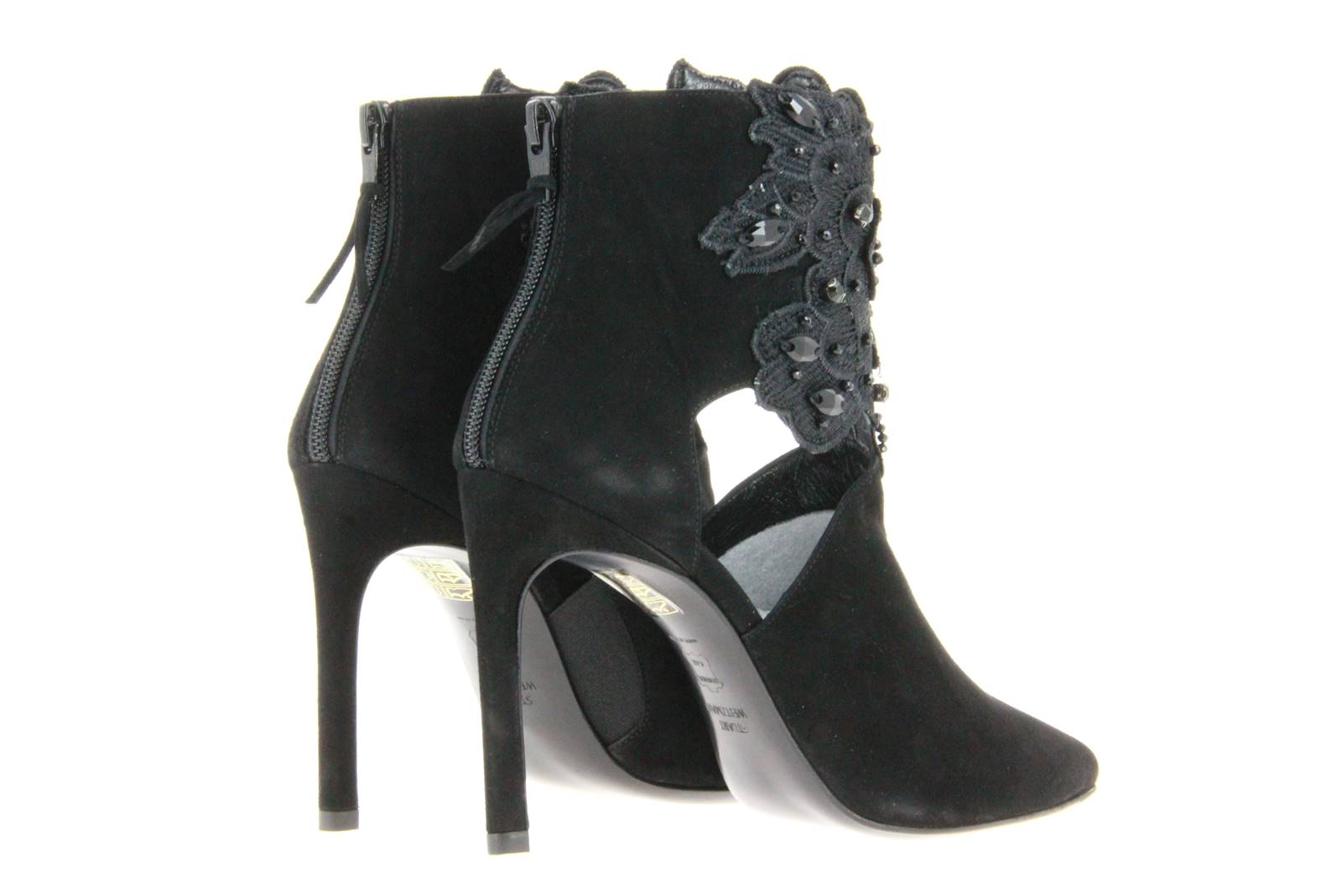 Stuart Weitzman Stiefelette RACYLACE BLACK SUEDE (38½)