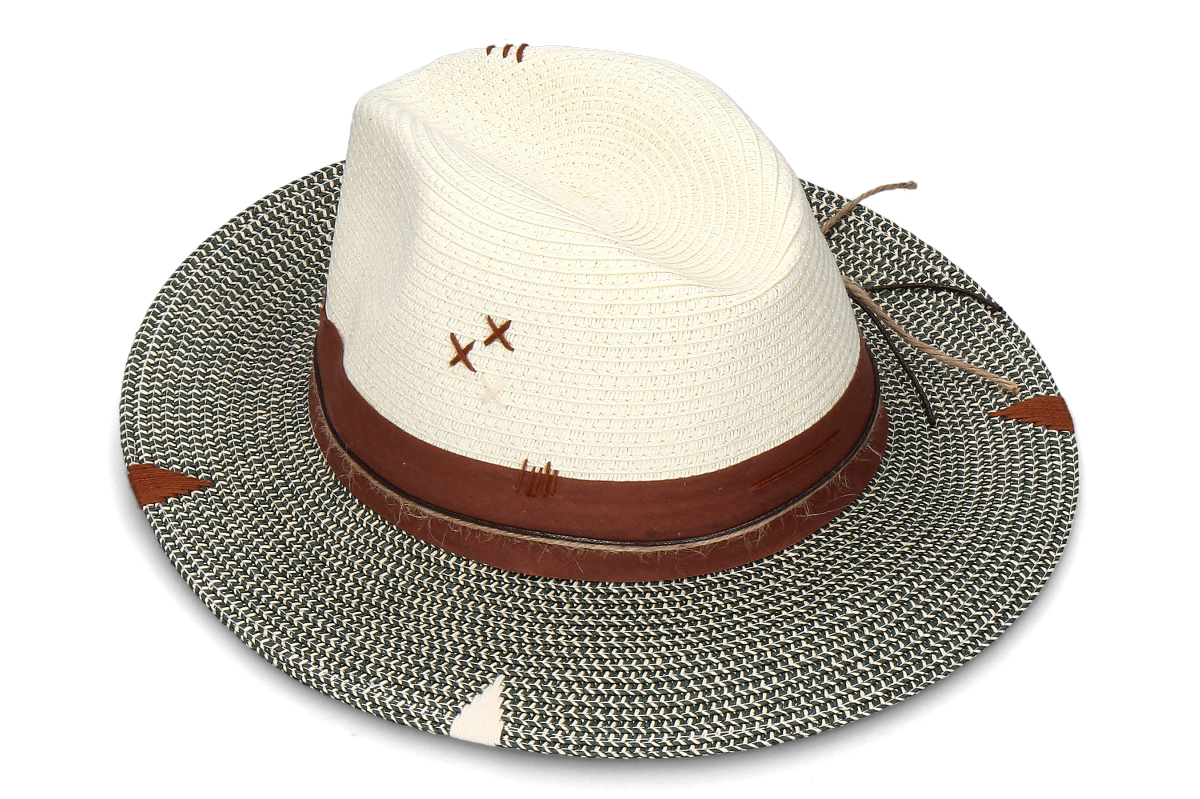 The Hat Gang Strohhut IBIZA- verde- beige/ grün
