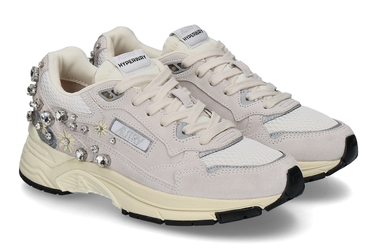 Autry Damen- Sneaker HYPERWAY MESH TJ01- weiss/ strass