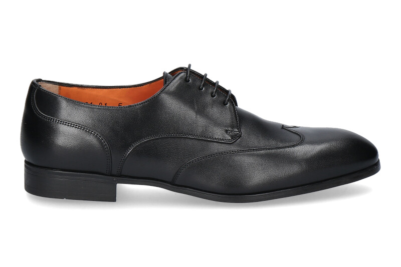 Santoni Schnürer LEATHER BLACK (41½)