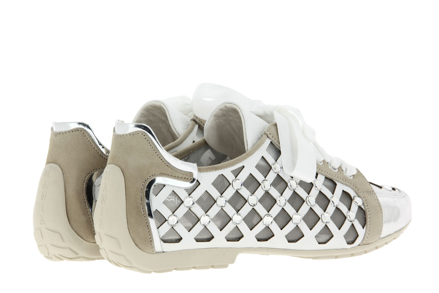 Mania Schnürer CAMOSCIO DESSERT BIANCO ARGENTO (41)