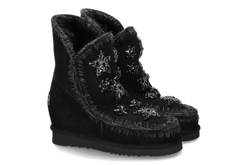 mou Boots INNER WEDGE SHORT CRYSTAL STARS (36)