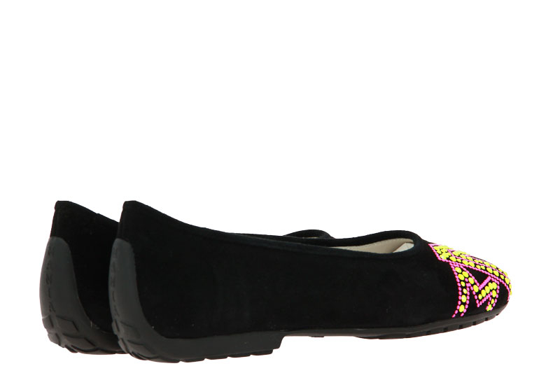 Mania Slipper CAMOSCIO NERO SWAROVSKI NEON (39)