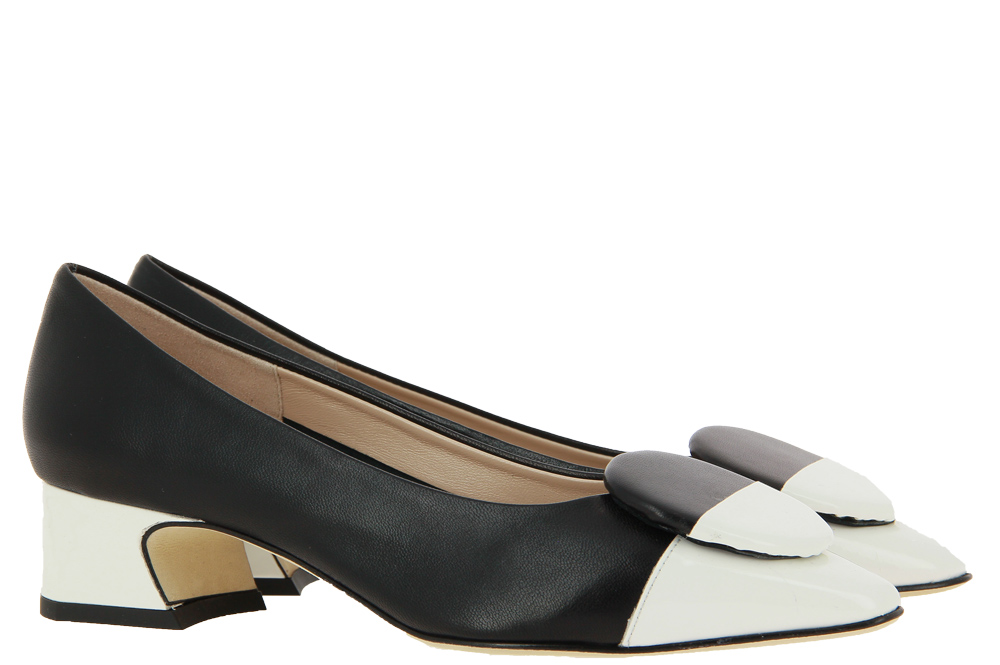 Status Pumps IMPERO NERO VERNICE BIANCO