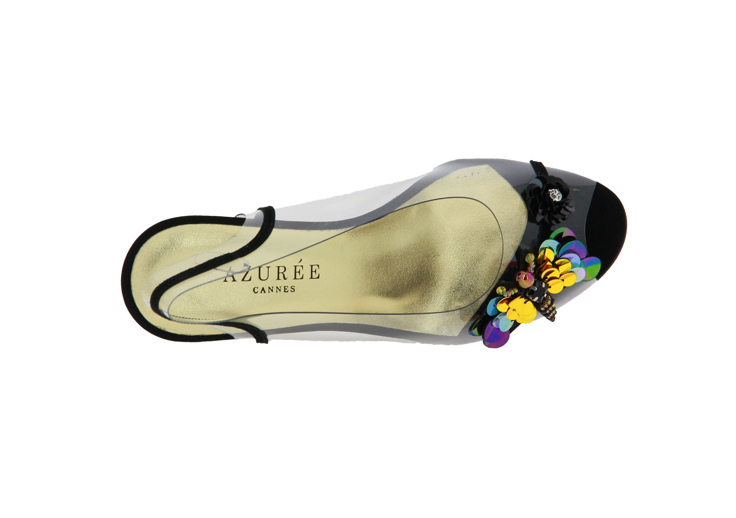 Azuree Cannes Sandale NANDIN VELOURS NOIR (38)