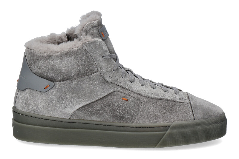 Santoni  Sneaker High gefüttert GRIGIO CAMOSCIO